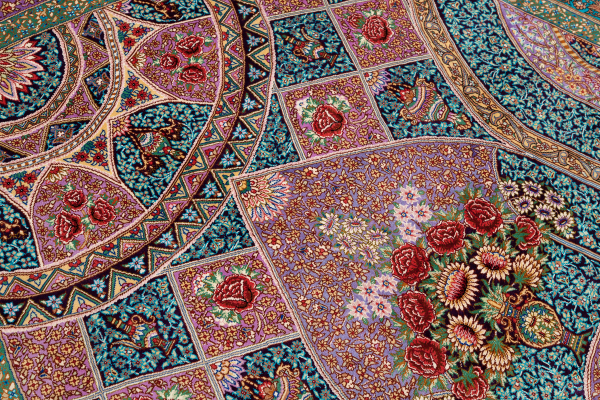 Persian Qum Silk Rug at Essie Carpets, Mayfair London