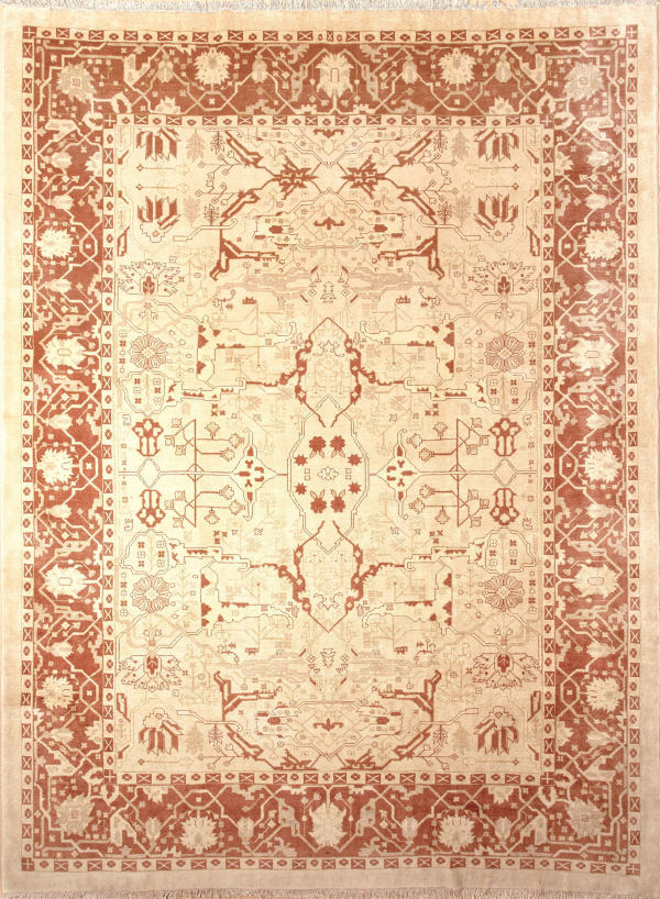 Persian Mahal Wool Carpet - Central Medallion