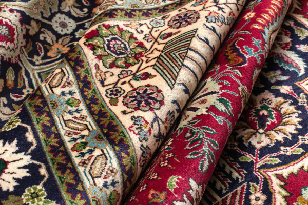 Persian Tabriz Wool Carpet - Central Medallion