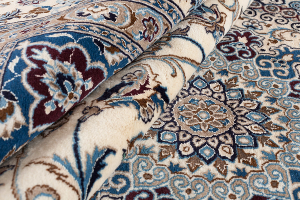 Persian Nain Carpet - Fine Silk and Wool