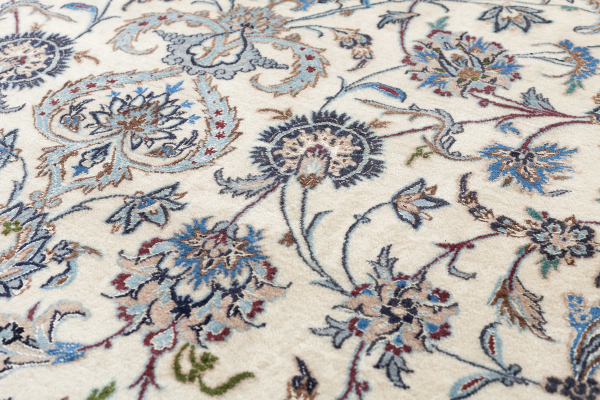 Large Persian Nain Carpet - Fine Silk and Wool - Oversize
