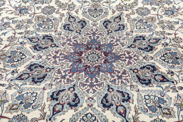 Large Persian Nain Carpet - Fine Silk and Wool - Oversize