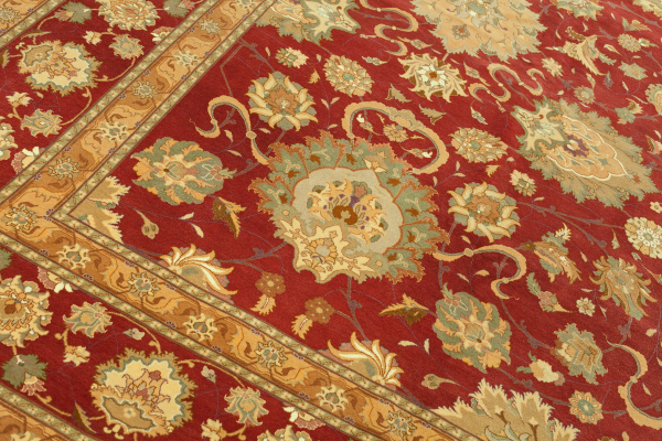 Rare Very Fine Persian Tabriz Carpet - Silk and Wool - Oversize