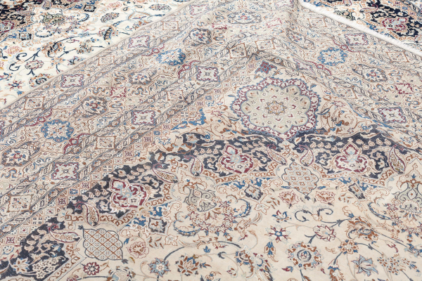 Persian Nain Carpet - Fine Silk and Wool