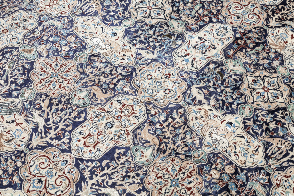Fine Persian Nain Carpet - Silk and Wool - Allover Design
