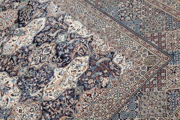 Fine Persian Nain Carpet - Silk and Wool - Allover Design