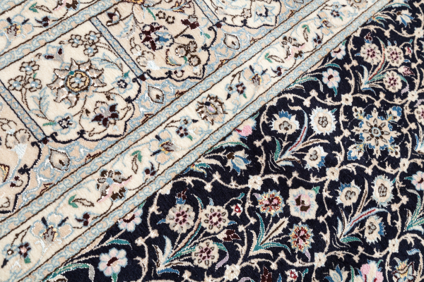 Persian Nain Carpet - Silk and Wool - Allover Design