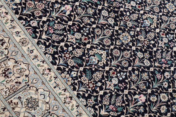 Persian Nain Carpet - Silk and Wool - Allover Design