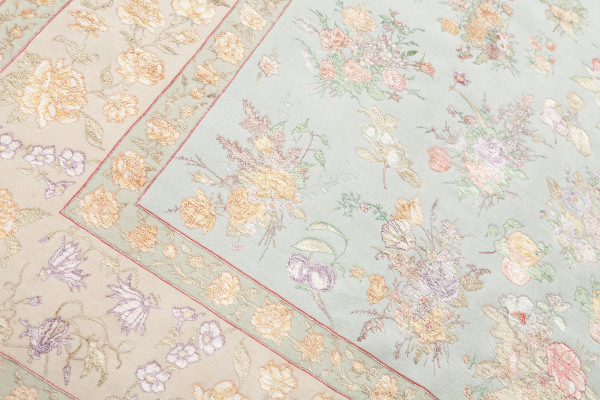 Persian Tabriz Floral Carpet - Fine Silk and Wool - Allover Design