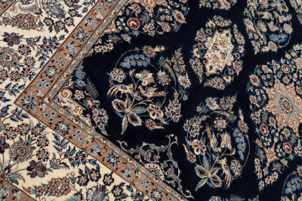 Persian Nain Carpet – Silk and Wool – Allover Design
