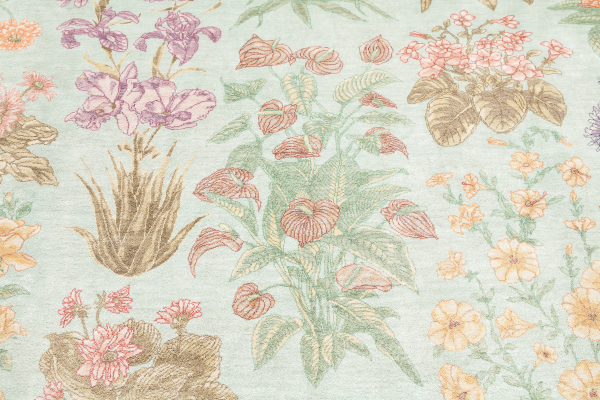 Signed Persian Tabriz Square Carpet - Pure Silk - Allover Design - Floral