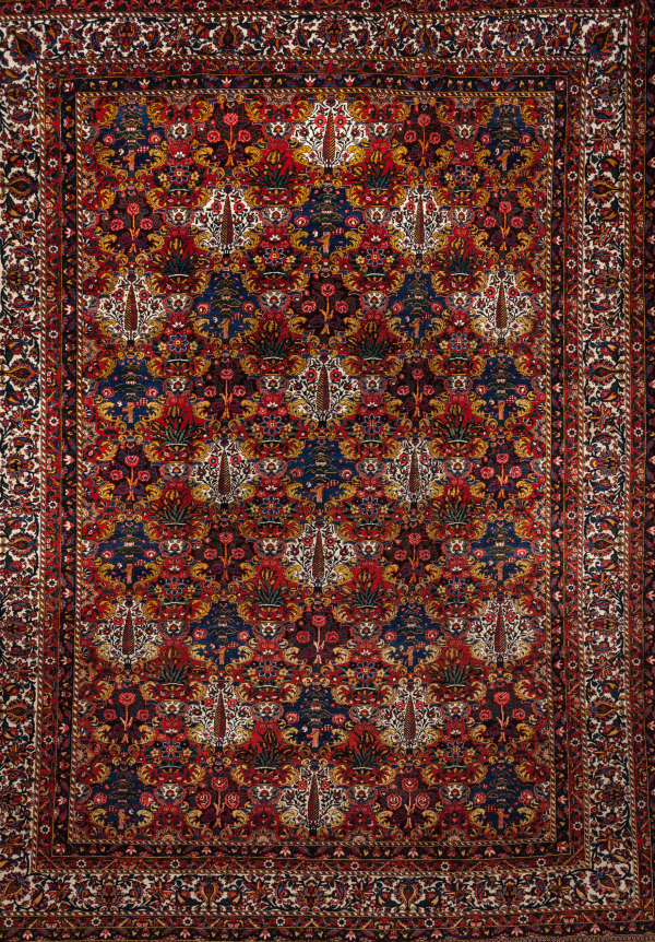 Large Persian Bakhtiari Carpet - Oversize - Allover Design - Diamond Garden
