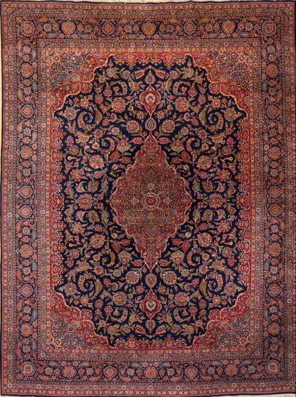 Persian Kashan Wool Carpet Oversize 