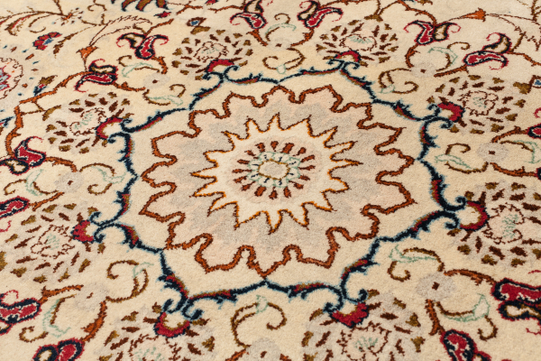 Signed Persian Kashan Carpet - Wool - Oversize