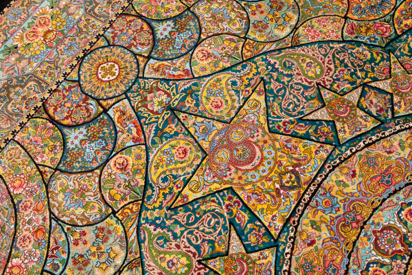 Persian Qum Pure Silk Rug Approx 2x1.5m (7x5ft)