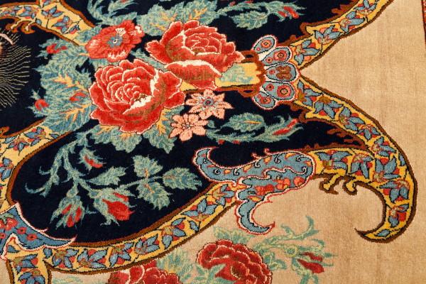 Fine Persian Sanandaj (Senneh)  Carpet - Silk and Wool - Approx 3.5x2m (12x7ft)