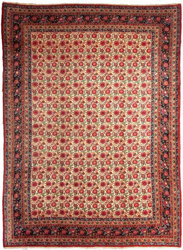 Persian Tabriz Wool Carpet - Allover Design