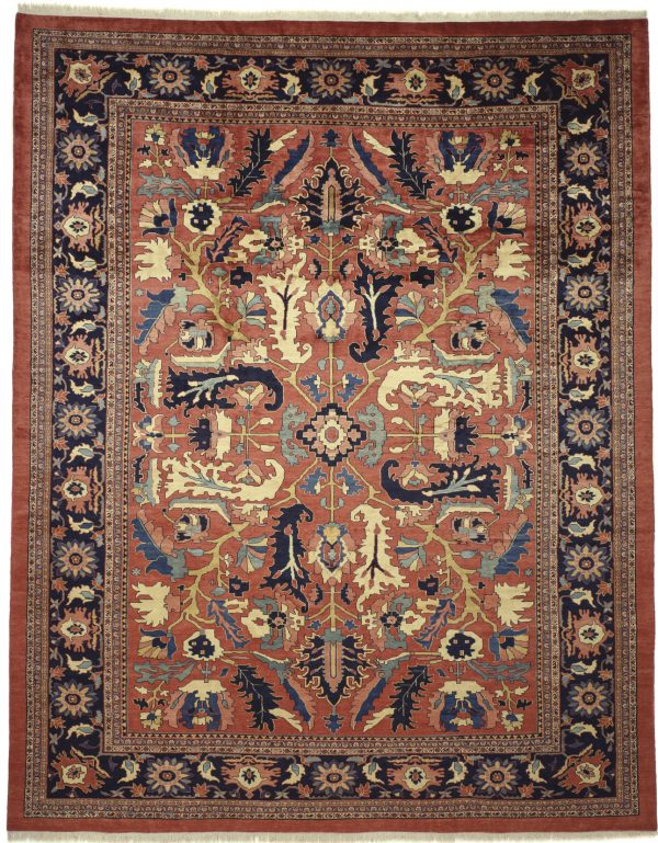 Persian Heriz Large Carpet - Oversize - Central Medallion