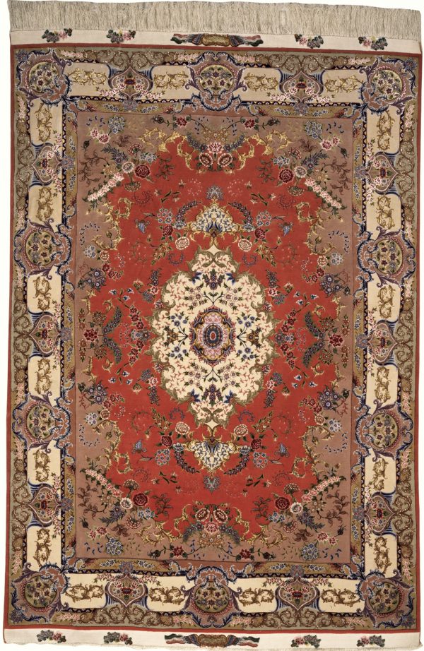 Persian Tabriz Signed Rug - Silk and Wool