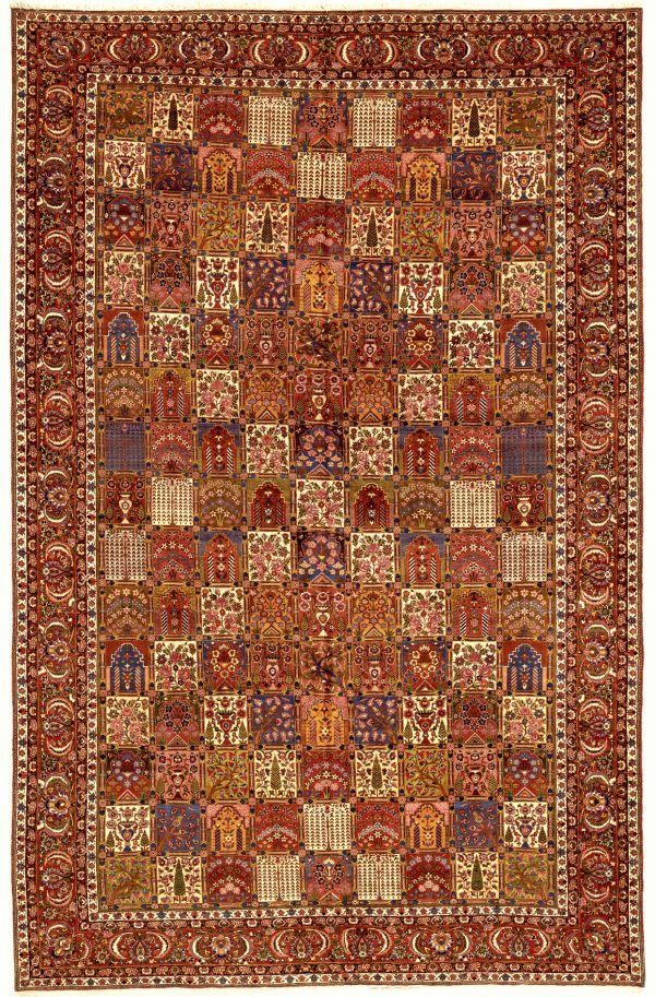 Persian Bakhtiari Large Carpet – Oversize – Wool – Allover Design