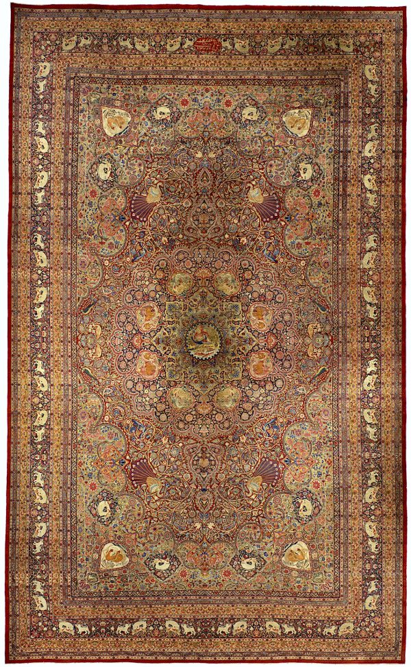 Antique Persian Kerman Ravar Carpet - Palace Size