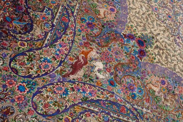 Fine Qum Silk Carpet-Signed