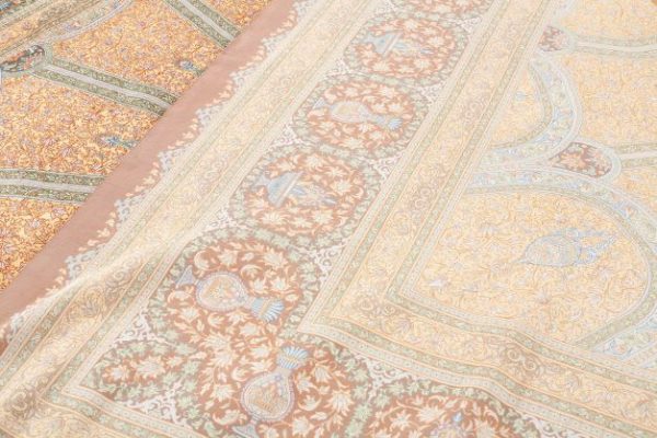 Exceptionally Fine Qum Silk Carpet