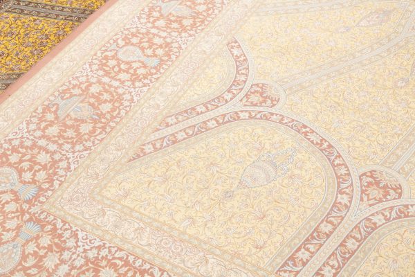 Exceptionally Fine Unique Qum Silk Carpet 