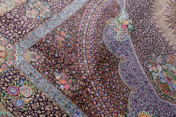 Magnificent Extremely Fine Qum Silk Carpet  