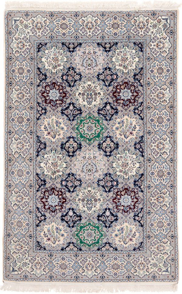 Unusual Elegant Fine Persian Nain Rug