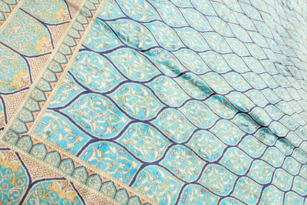 Magnificent Persian Qum Silk Carpet 