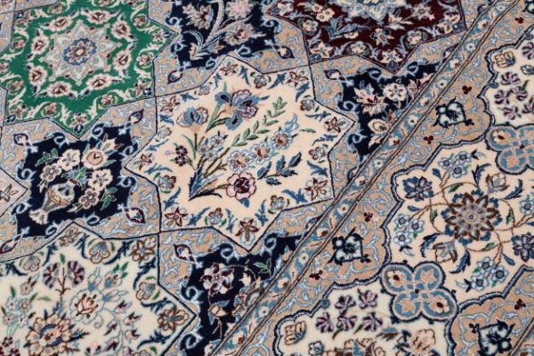 Unusual Elegant Fine Persian Nain Rug