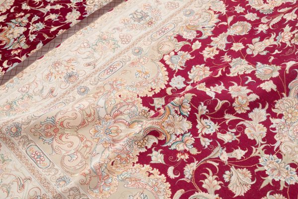 Exquisite Very Fine Tabriz Carpet Signed