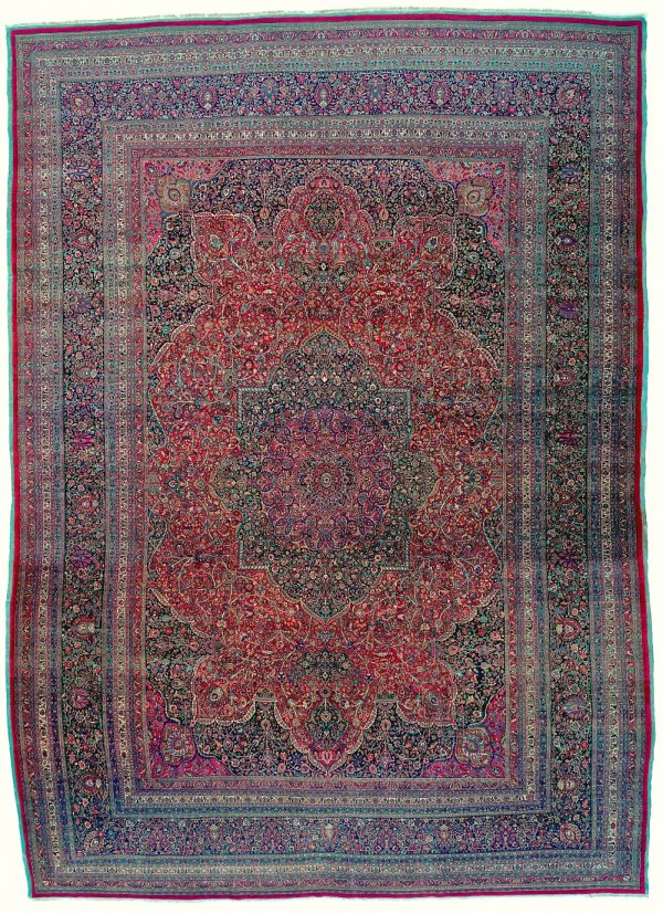 Exceptionally Fine and Rare Persian Mashad Carpet