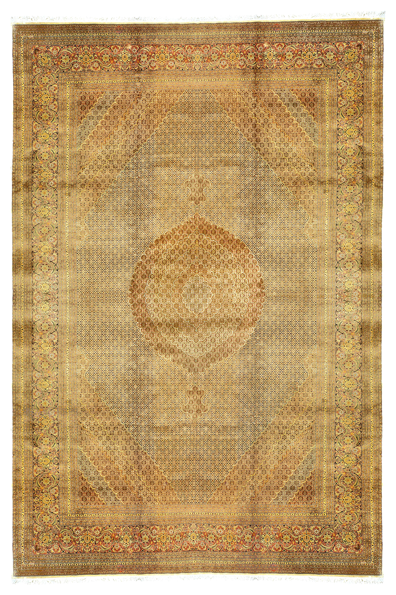 An extremely fine Persian Tabriz carpet