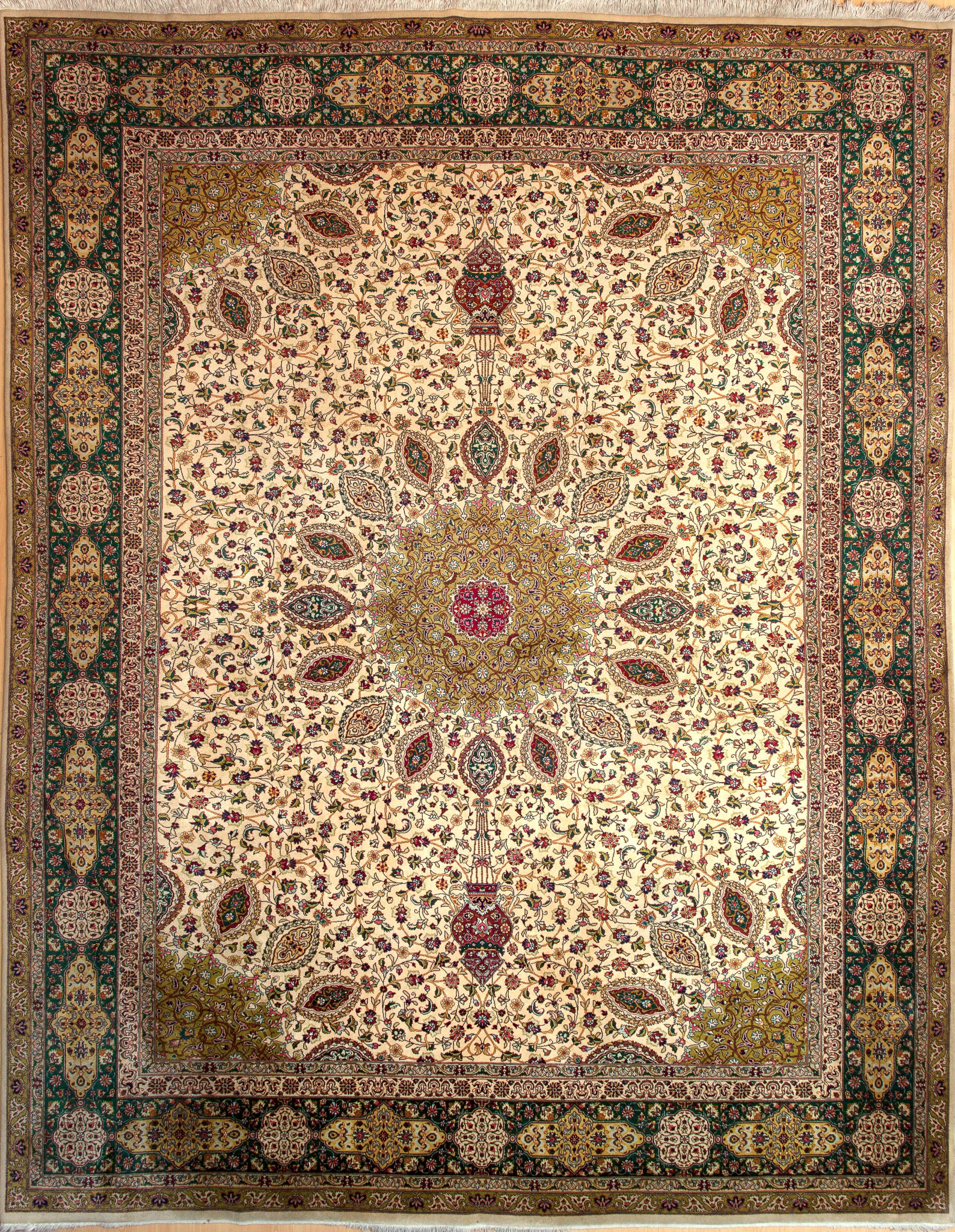 Extremely Fine Persian Tabriz Carpet